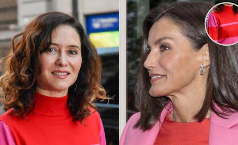 Ayuso y la reina Letizia usan los mismos colores en sus looks