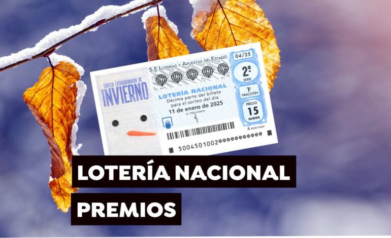 Premios del Sorteo Extraordinario de Invierno de Lotería Nacional de hoy sábado 11 de enero