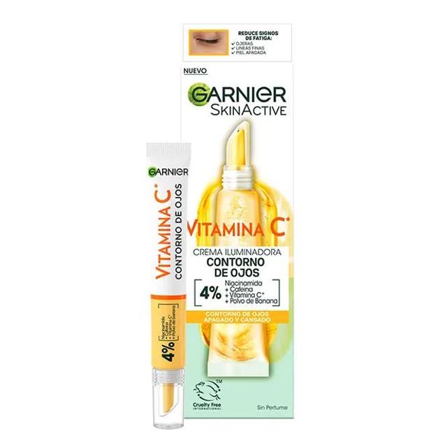 Crema iluminadora para ojos Garnier con vitamina C. Precio: 7,40 euros