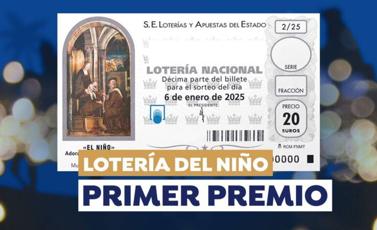 Primer premio de la Lotería del Niño 2025