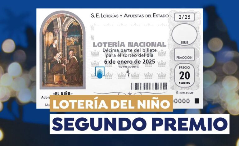 Segundo premio de la Lotería del Niño 2025