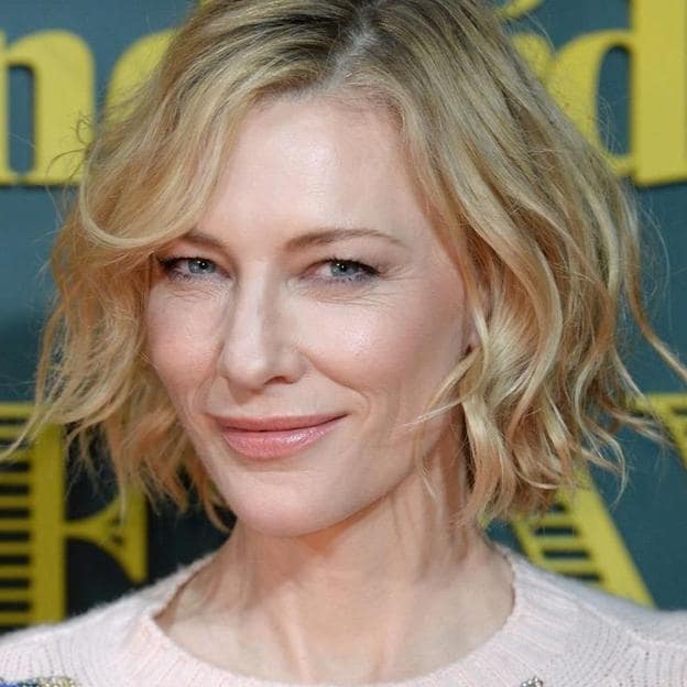 Cate Blachett con peinado Bob apilado con ondas