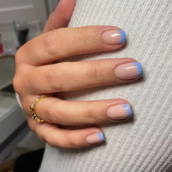 Manicura francesa en tonos pastel - @osieharpernails