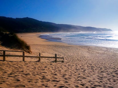 La playa salvaje de Doniños en Ferrol (A Coruña, Galicia).