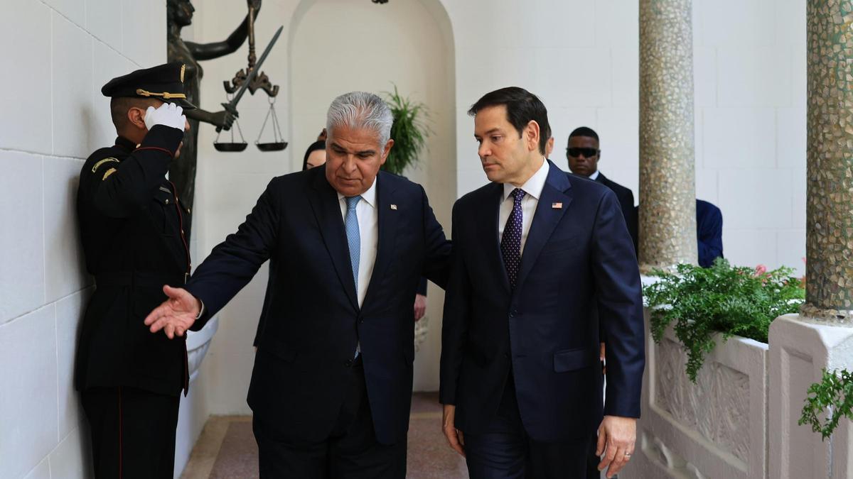 Marco Rubio le hace saber al presidente José Raúl Mulino sobre las aspiraciones de Trump de controlar el canal de Panamá