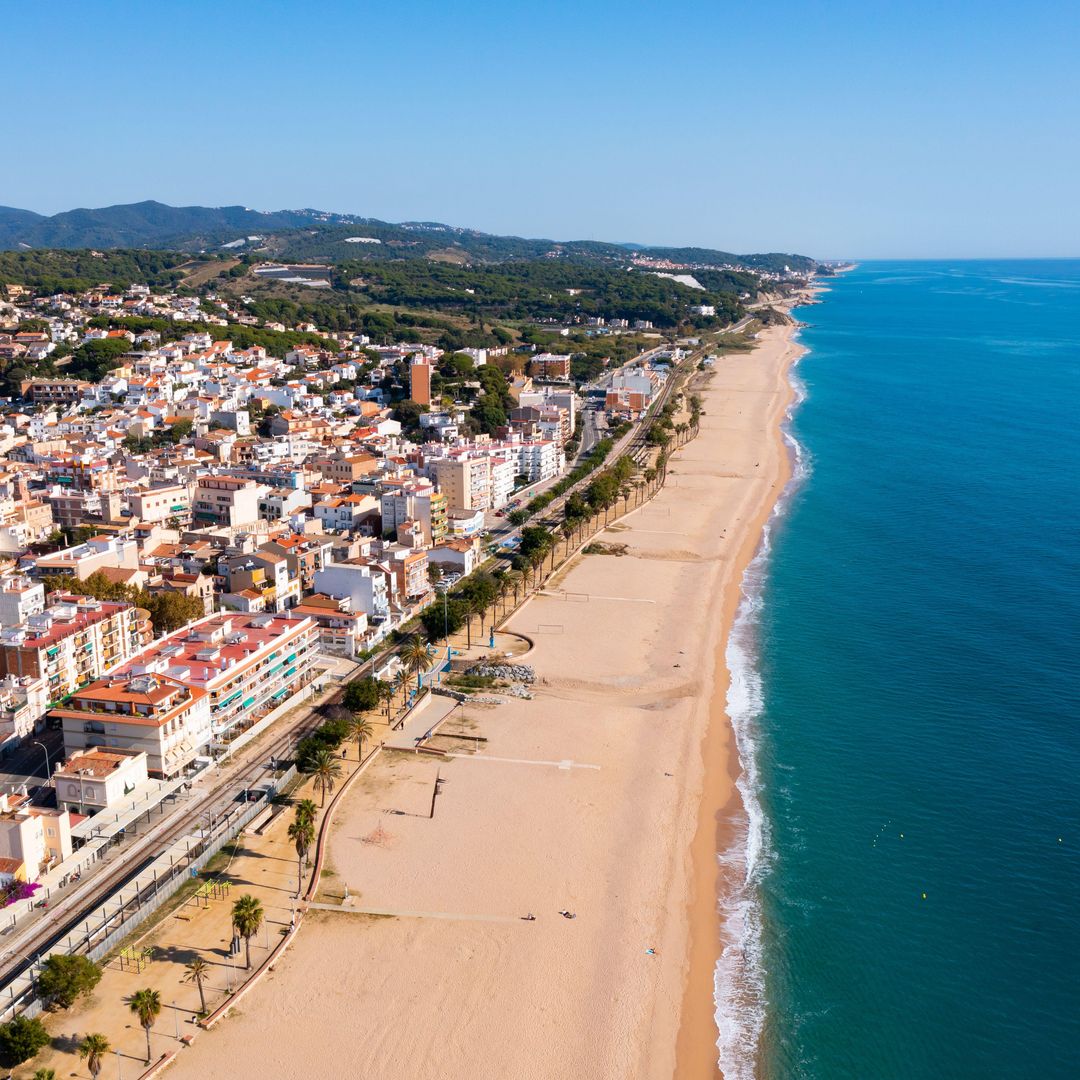 Vista desde un dron Mar de Mar, Barcelona