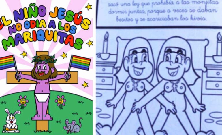 denuncian un polémico cuaderno para colorear