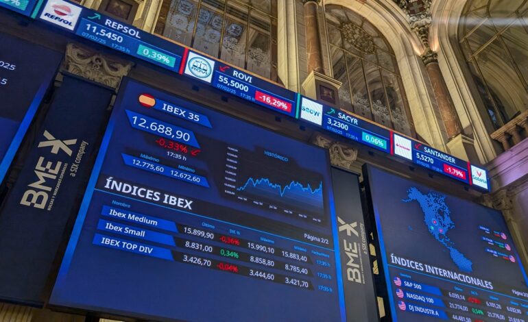 Caídas en los principales índices europeos