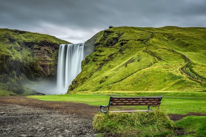 Skógafoss Cascade es maravilloso.