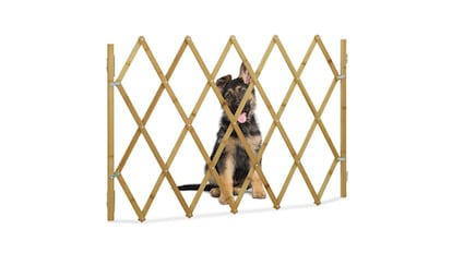 Puerta de bambú para perros de relajación