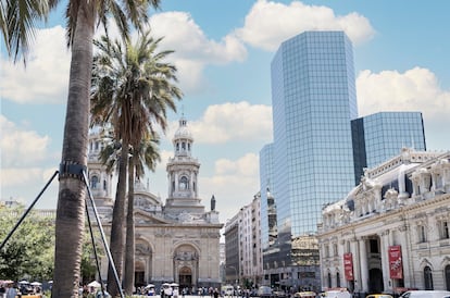 La catedral de Santiago, en la plaza de Armas de la ciudad.