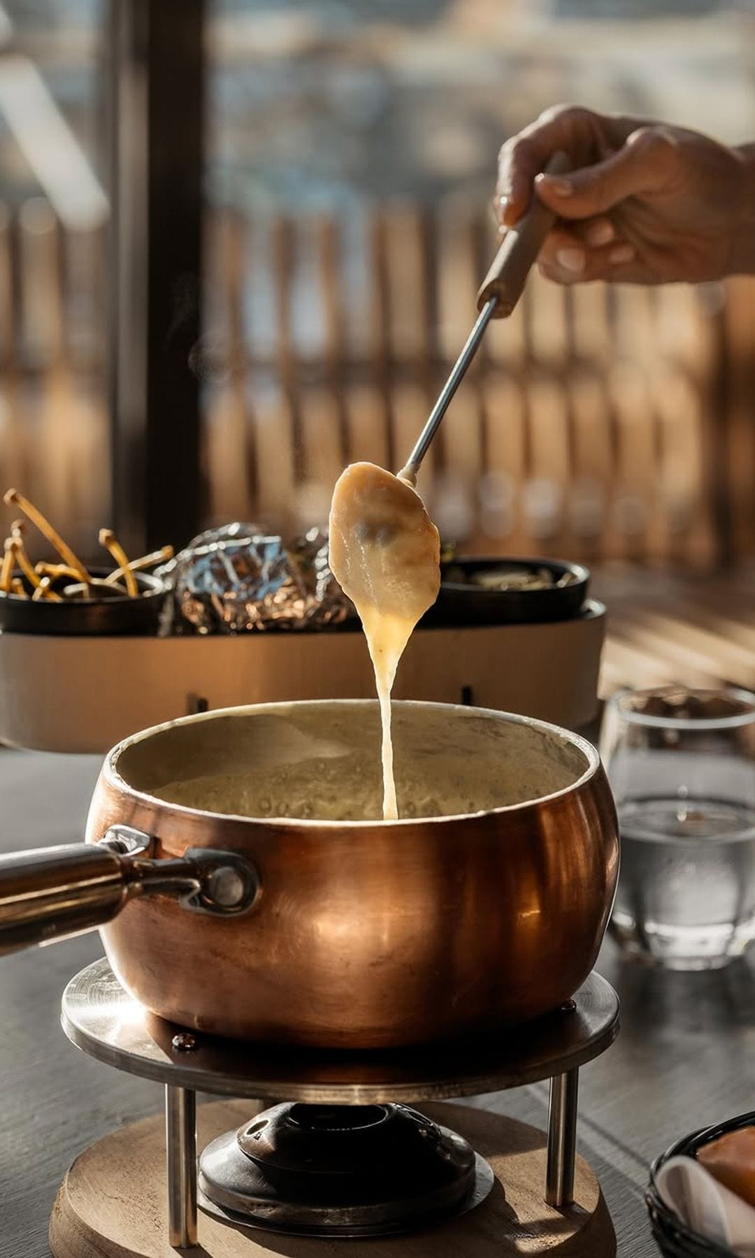 Fondue en el restaurante Hotel Maribel's Hotel, Sierra Nevada, Granada