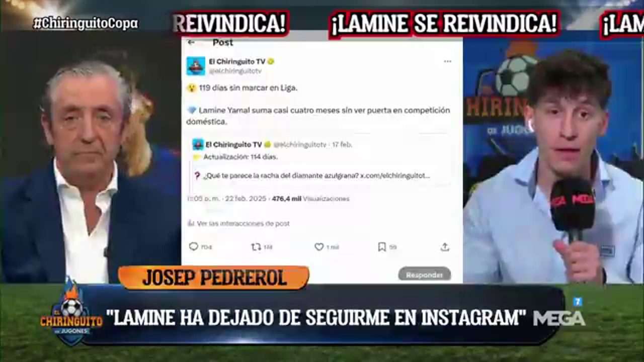 Lamine Yamal deja de seguir a Pedrerol en Instagram: «Será porque está enfadado…»