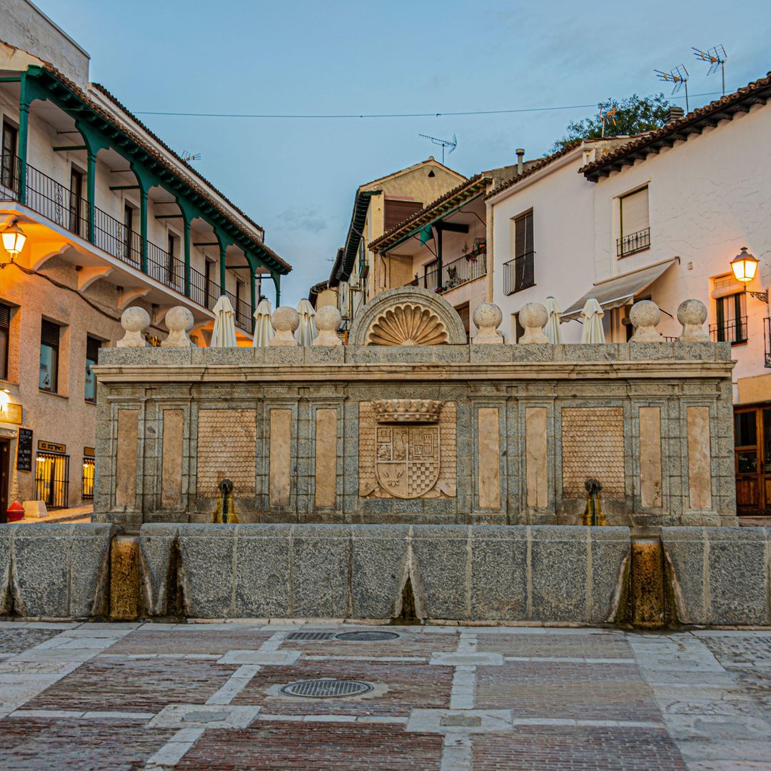 Fuente en el alcalde del lugar de Chinchón, Madrid