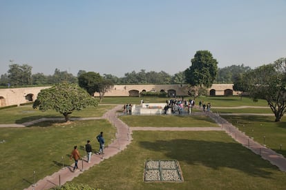 El monumento en honor de Mahatma Gandhi.