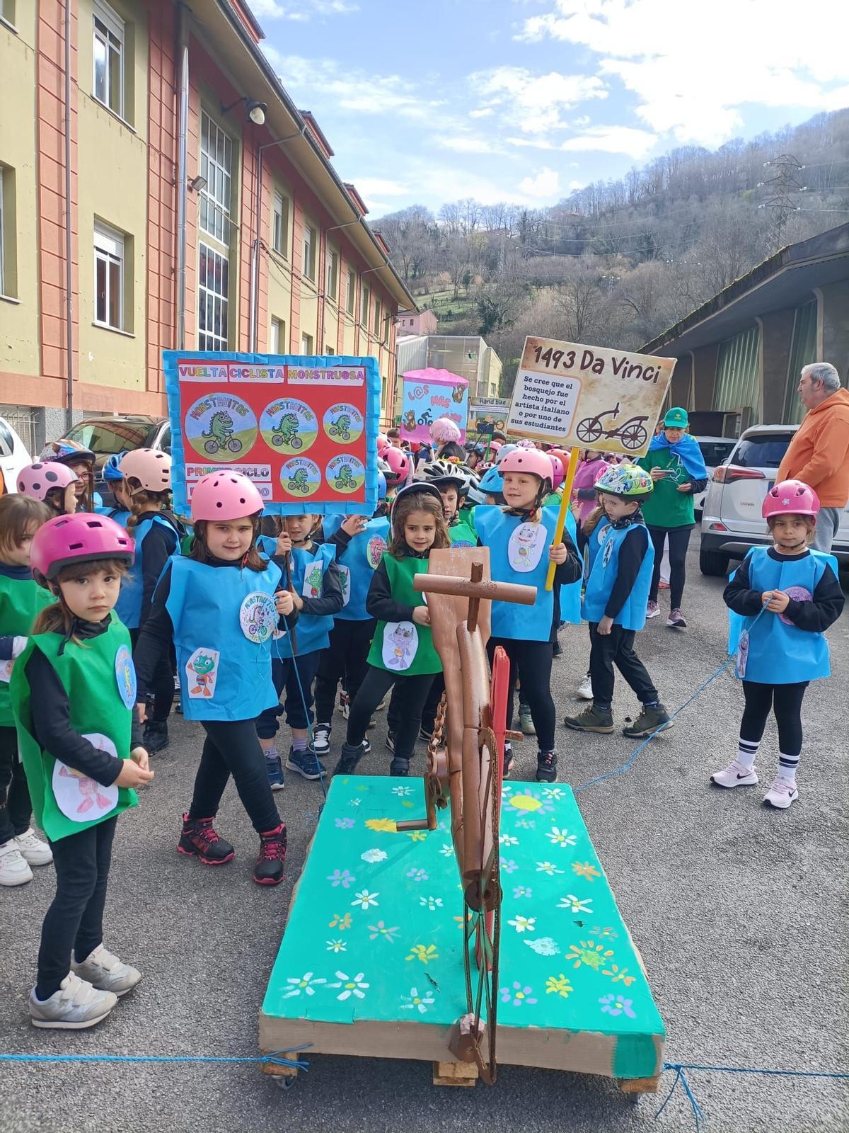 El desfile escolar.