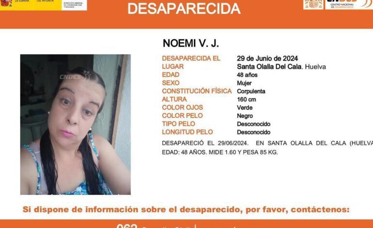 DESAPARECIDA HUELVA | Un hombre y una mujer, detenidos por la desaparición de Noemí