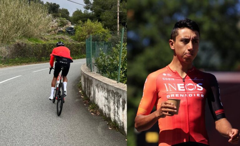 Indestructible Egan Bernal: una semana de su fractura de clavícula y ya se entrena