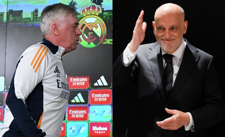 Tebas contesta a Ancelotti: «Carlo, que te usen para esto es una pena»