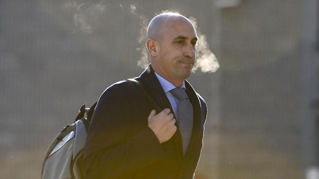 Luis Rubiales, a su llegada, el martes, al Tribunal Nacional.