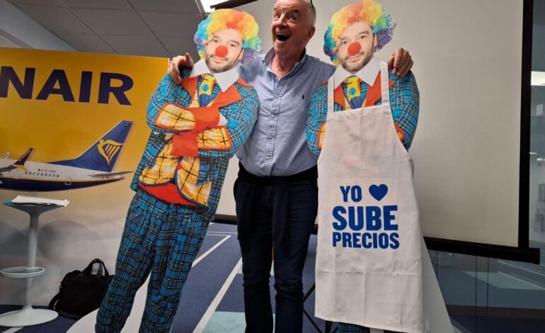 Michael O’Leary (Ryanair) disfraza a Bustinduy de payaso y vuelve a llamarle “loco” por la multa a las ‘low cost’