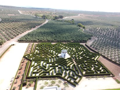 Vista aérea del Parque Labyrinttus, en la ciudad de Malaga de Humilladero.