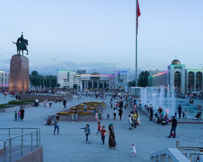 Lugar de ala-tropa en Bishkek, capital de Kyrguistán.