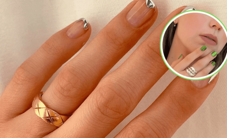 Las ‘Chrome nails’ es la manicura metalizada más versátil del 2025