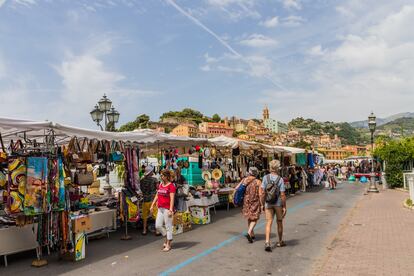 El mercado del viernes en la ciudad italiana de Ventimiglia.