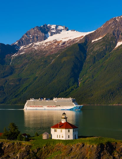 Un crucero desde la línea de cruceros de Noruega por Alaska.