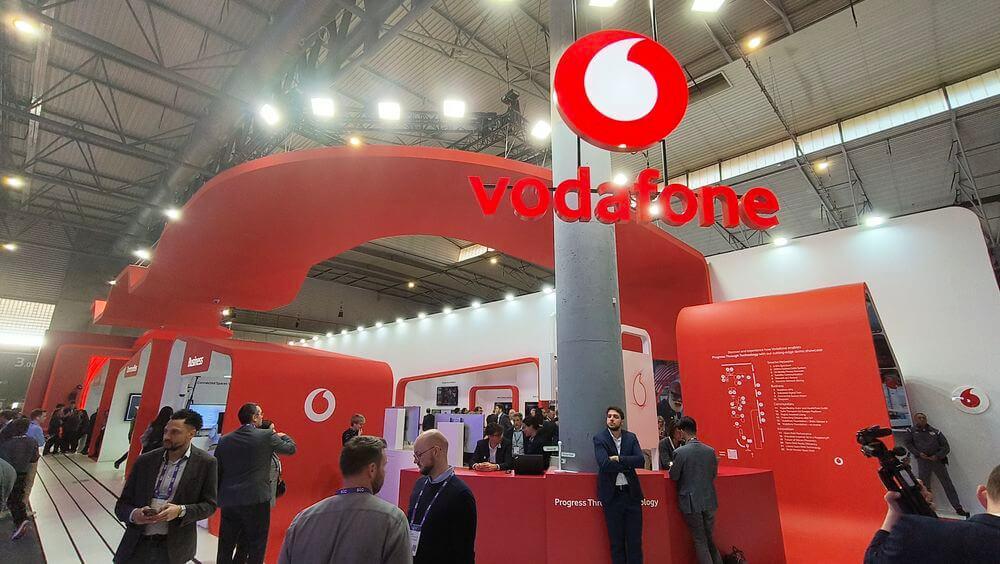 Estación Vodafone durante eventos de telecomunicaciones