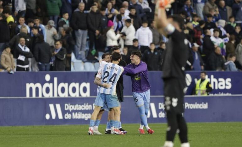 El 1-0 del Málaga en el Málaga 1-0 Tenerife de la jornada 28 de LaLiga Hypermotion