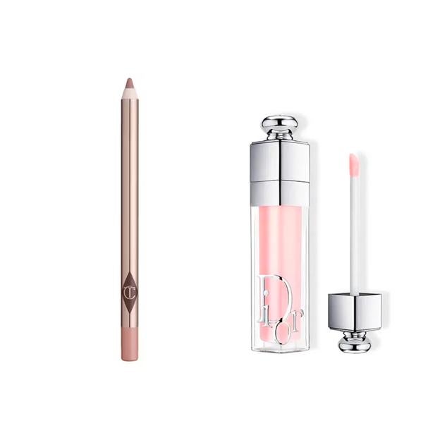 Pillow Talk Lipsting de Charlotte Tilbury y adicto al maximismo de labios por Dior Labial.