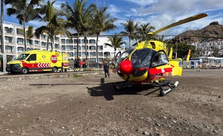 Una mujer en estado crítico al sufrir una caída en una zona de rocas de la Playa del Cura (Gran Canaria)