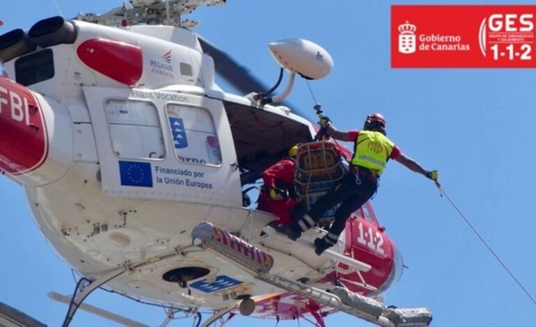 Una mujer herida de gravedad al caer por un barranquillo en Pico de Las Nieves, en Santa Cruz de La Palma