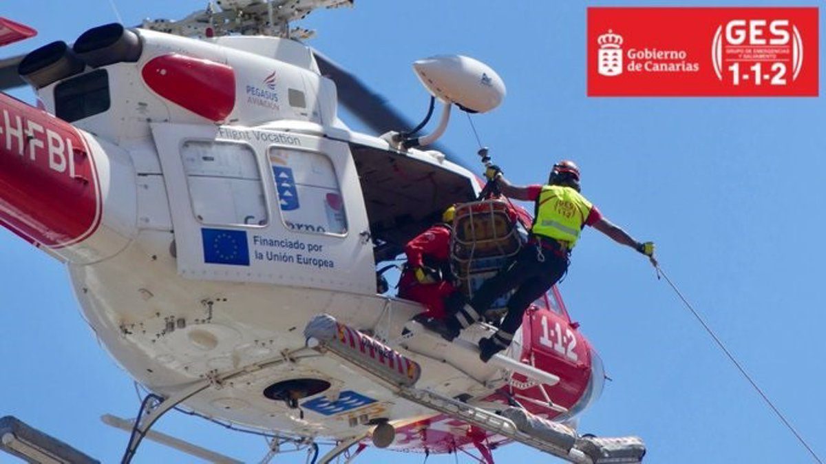 Una mujer herida de gravedad al caer por un barranquillo en Pico de Las Nieves, en Santa Cruz de La Palma