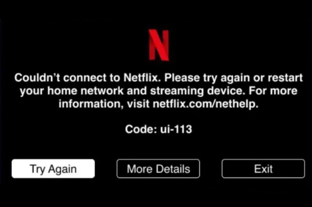 Error de Netflix 113 Iniciar sesión