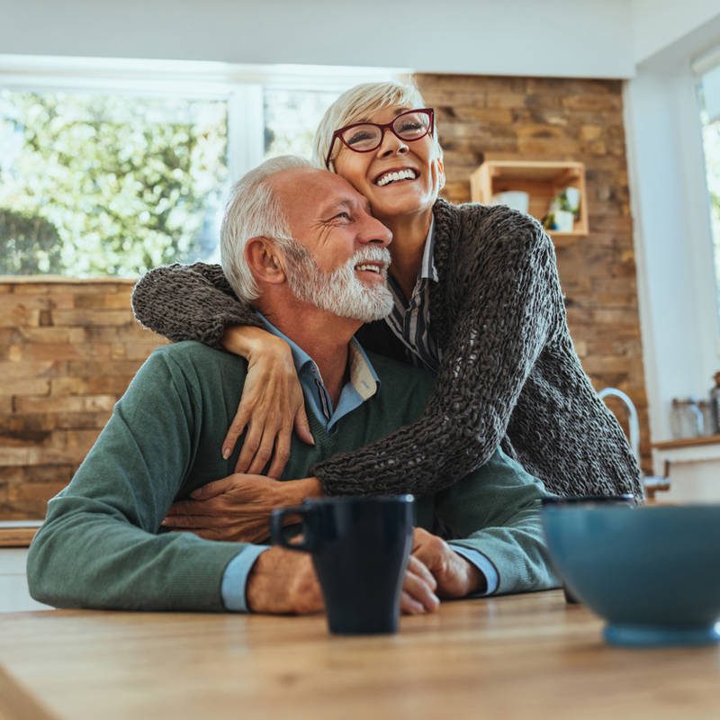 Feliz pareja madura buena salud