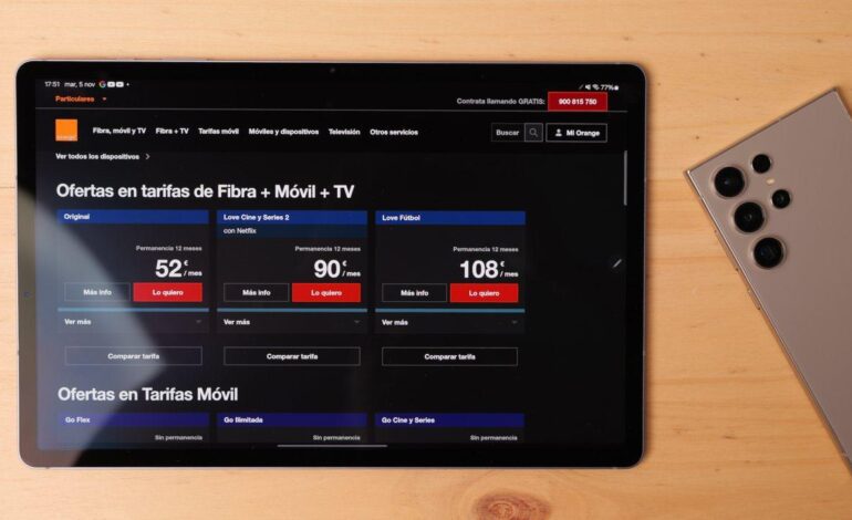 Orange esconde una tarifa en su web con dos líneas ilimitadas, WiFi 7, Orange TV y Netflix por 44€ al mes