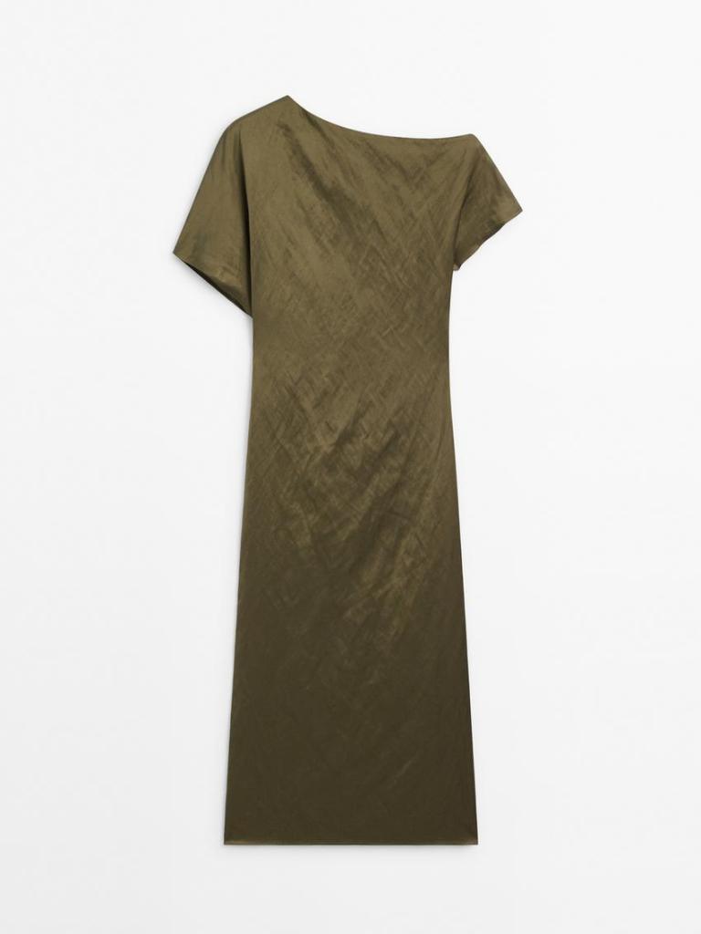 Vestido asimétrico de Massimo Dutti