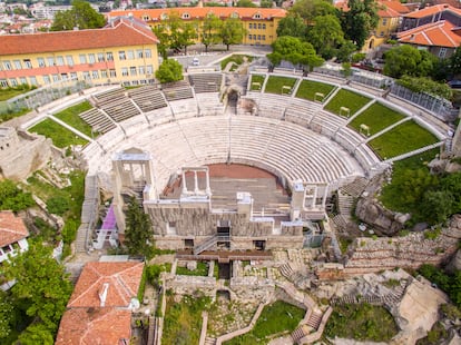 El teatro Plovdiv.