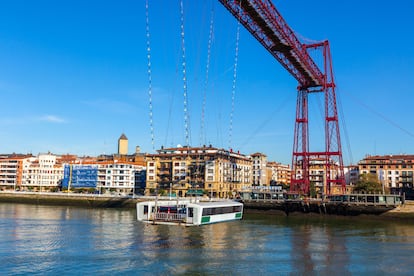 El puente colgante de Portugalete (Bizkaia), patrimonio mundial de la Unesco.