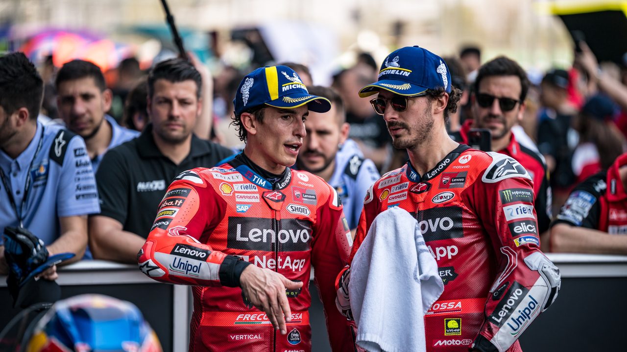 Ducati reconoce que Bagnaia está en problemas con Marc Márquez