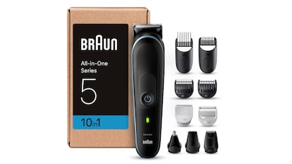 CHOLLOS EN EL DÍA DE AMAZON: Barba Braun Trimmer con un conjunto de 10 en 1 en accesorios especializados.