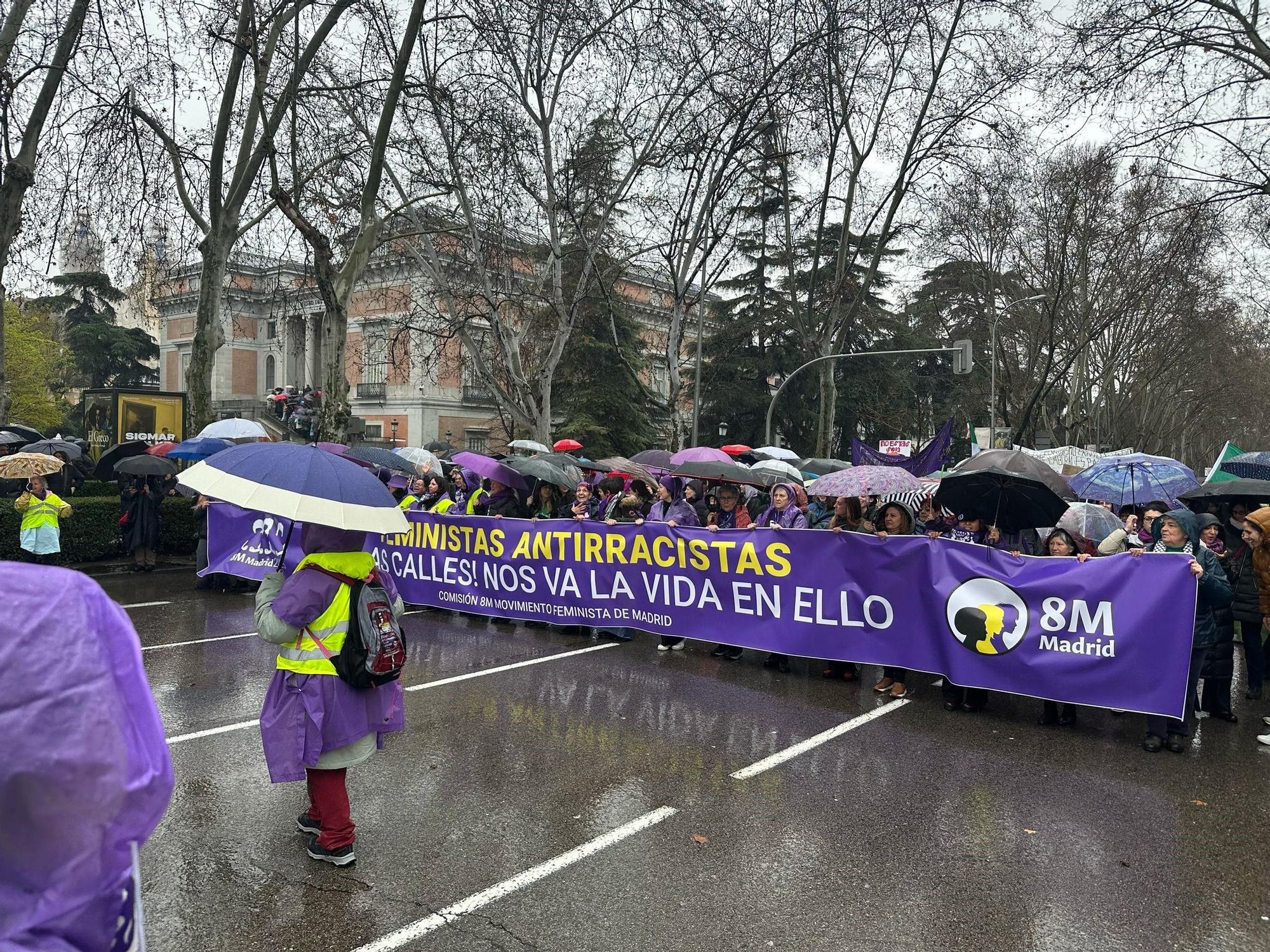 La demostración de la Comisión de 8M en Madrid para el Día Internacional de la Mujer comienza