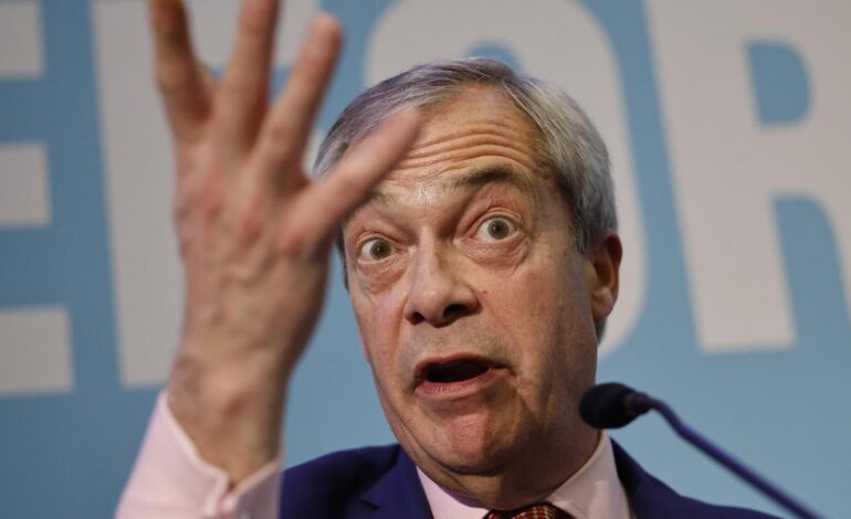 Las disputas internas sacuden a Reform UK, el partido del populista Nigel Farage