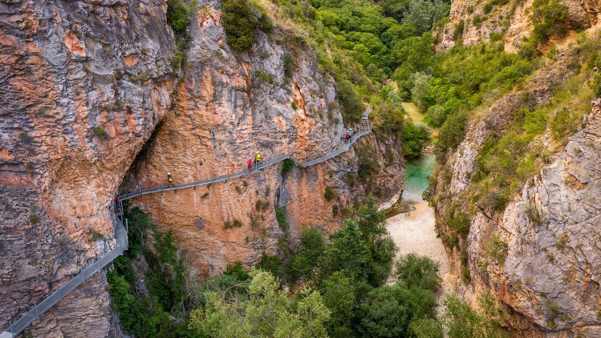 el cañón del río Vero en Huesca