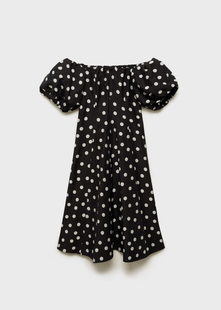 Mango de polka vestido