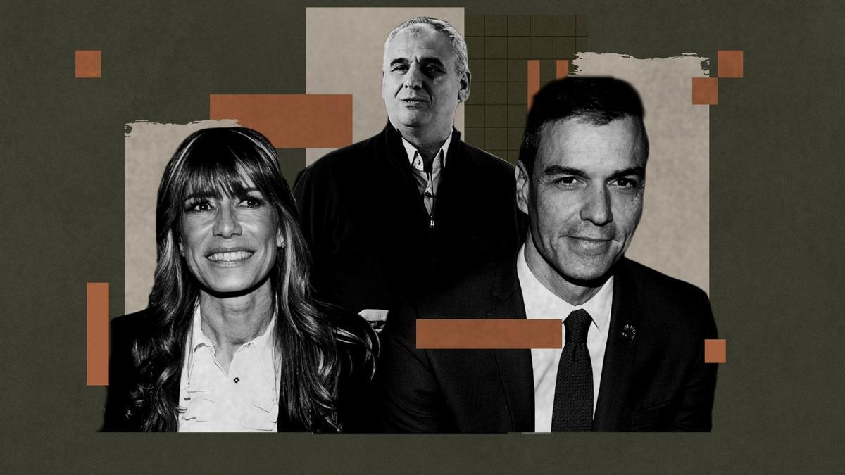 Begoña Gómez, Carlos Barrabés y Pedro Sánchez