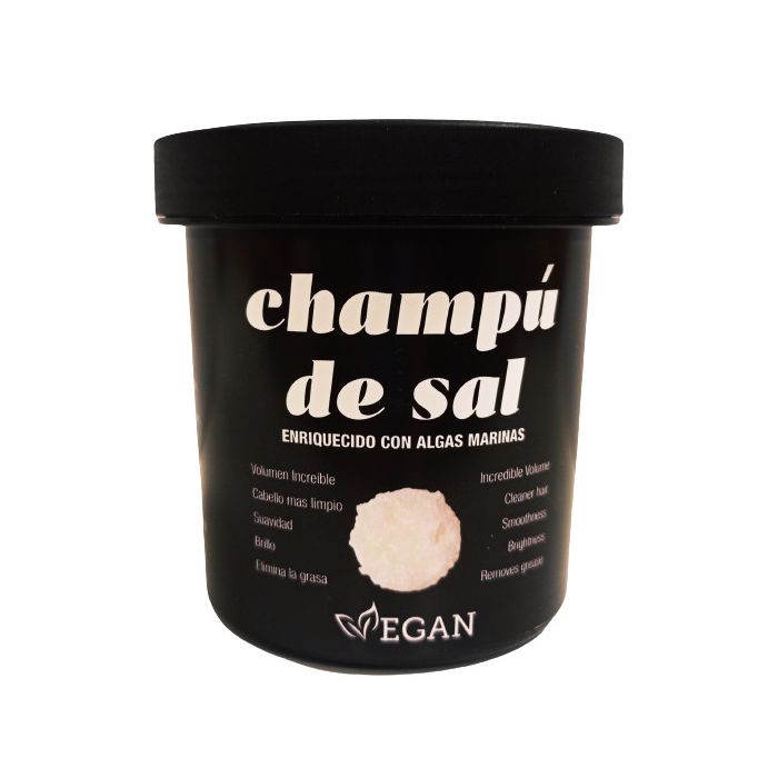 Champú de sal con algas para el cabello graso